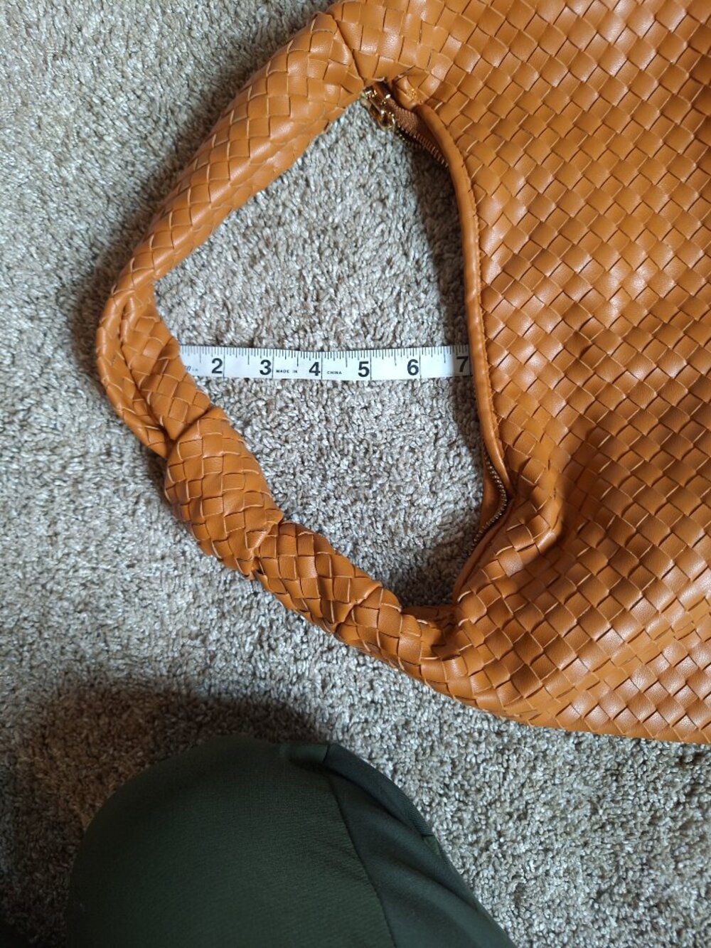 Melie Bianco Brigitte Woven Faux Leather Shoulder Bag Natural (Pen marks inside) - Picture 14 of 14